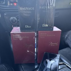 Baccarat, YSL, Dior Suavage Fragrance. 