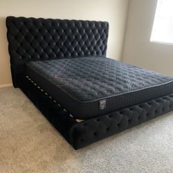 New In Box King Bed Frame +Mattress (Read Description Below)