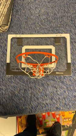 Over the dorm in the basketball hoop