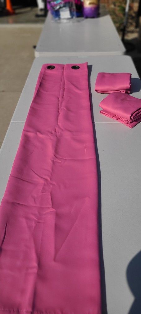 Pink Blackout Curtains 52x84