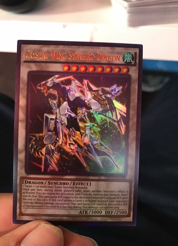 Yugioh crystal wing synchro dragon proxy orica