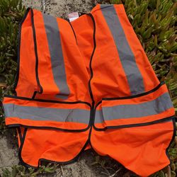 High-Visibility Safety Vest - Men’s XL | Orange Reflective Workwear Streetwear  Stay safe, seen, and stylish with this bold high-visibility.