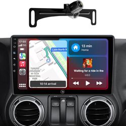 10.2" Car Stereo for Jeep Wrangler JK & Dodge Ram 2009-2012, CarPlay GPS Radio