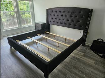 New king size black bed frame special