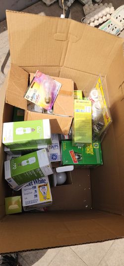 Various  new light bulbs box full