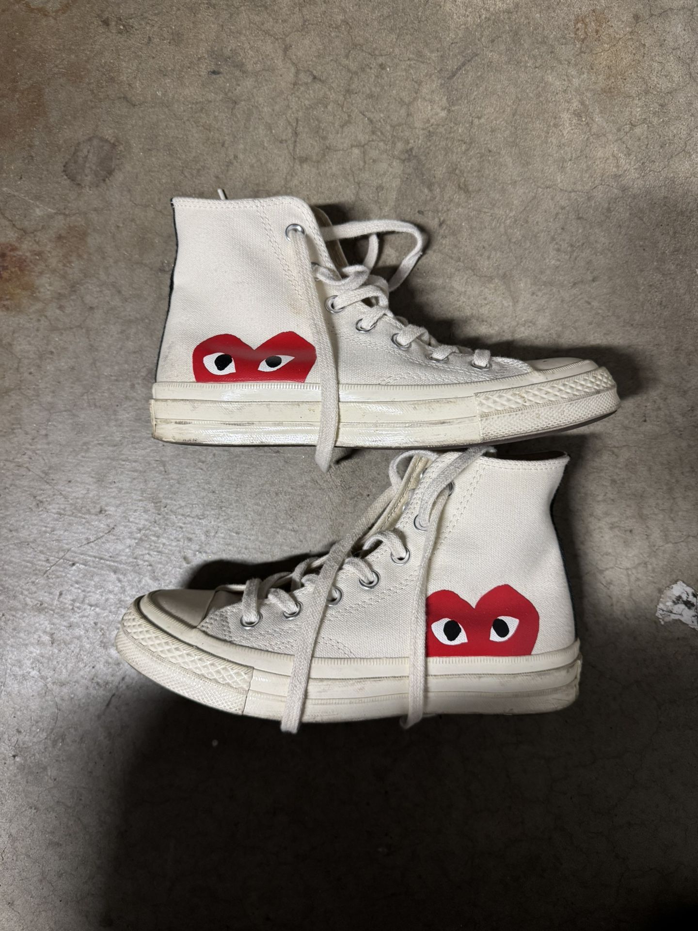 CDG Converse Size 4 Used No Box