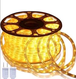 SURNIE 150FT LED Rope Lights Outdoor: Waterproof Flexible 110V 3000K Warm White LED String Light - Cuttable Connectable Clear Lighting Tube for Indoor