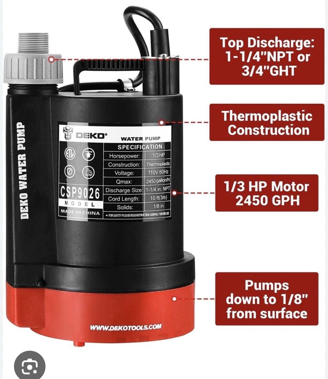 Deko Water Pump