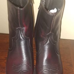  NEW, NEVER WORN:(Please view all pictures)ABILENE Men's Style U-3147 Western Leather Upper Zipper Boots