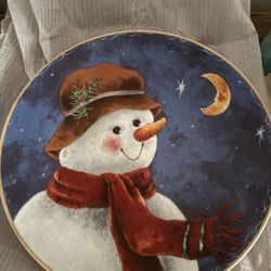 Snowman Serving Plate