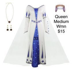 Women’s Queen Costume Medium Halloween Fairytale