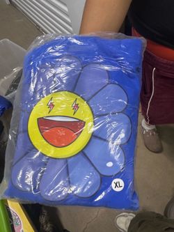 TAKASHI MURAKAMI X J BALVIN POM HOODIE (AZUL/BLUE) SZ: XL