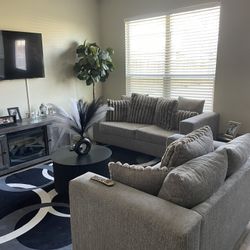Grey Set Of Sofas Used 
