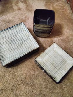 Threshold Stoneware Dishes Bamboo