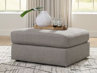 Lindon Smoke Oversized Accent Ottoman