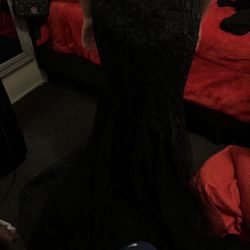 Black Rhinestones Prom Dress $150 Size 6