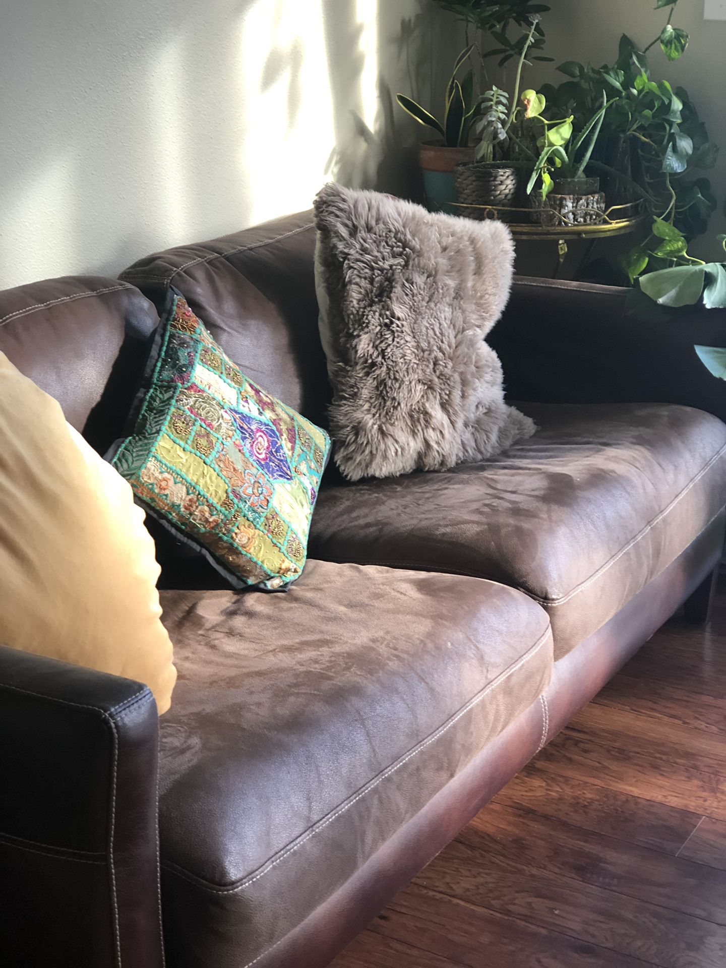 Brown cozy couch - $50