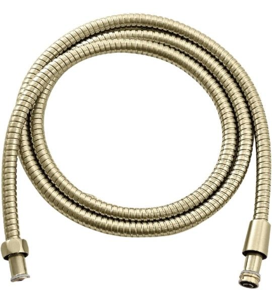 PurrfectZone Universal 72" Extra Long Shower Hose Brushed Gold Stainless Steel