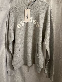 Sp5der Grey Crystal Rhinestone Hoodie