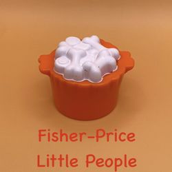 Hard to Find Fisher Price Little People Dollhouse Bucket of Dog Bones / Dinosaur Bones Bucket