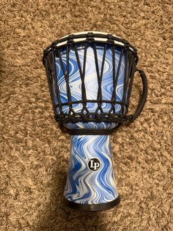 7.5 in djembe - Blue swirl
