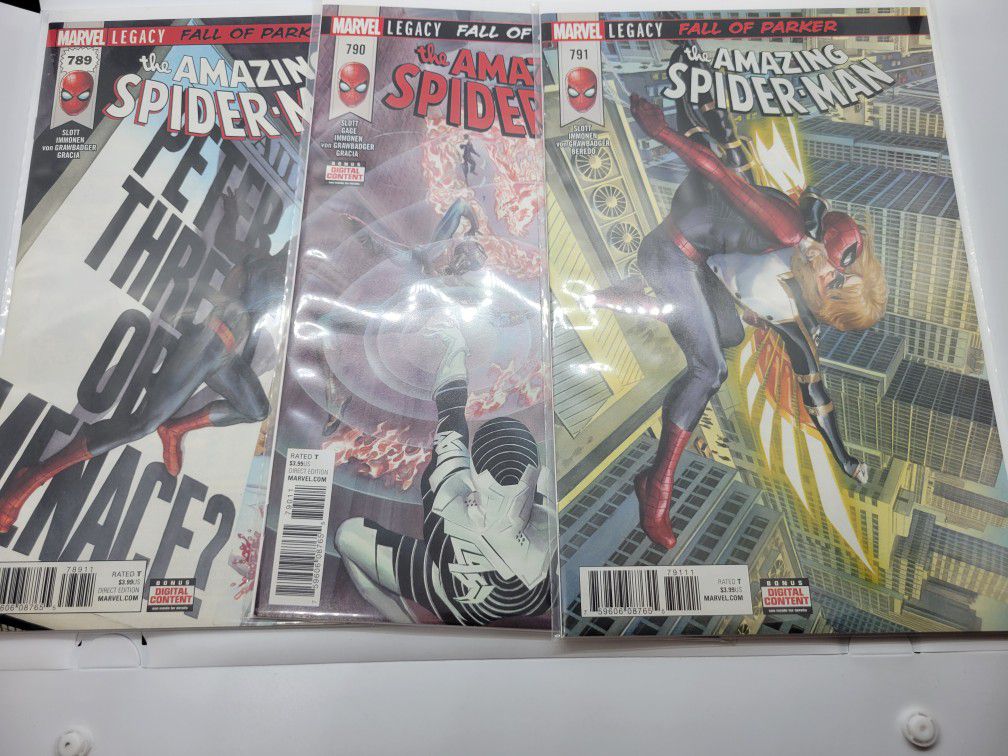 Marvel Comics The Amazing Spiderman #789 - 791 The Fall Of Parker Set