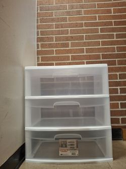 3 Drawer Plastic Storage Unit