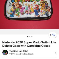 Nintendo 2020 Super Mario switch Lite Deluxe Case