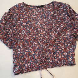 Cotton On Medium Cropped Top With Tie Front