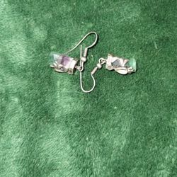 Crystal And Sterling Silver Earrings
