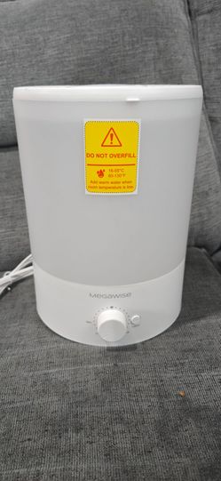MegaWise Topfill 7-colour Night light humidifier for Kid bedroom with 3.5L Large Capacity, No leakage Design Fine Mist Output Auto Shutoff, Essential 