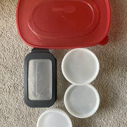 5 Storage Containers With Lid - Big Small - Rubbermaid Betty Crocker