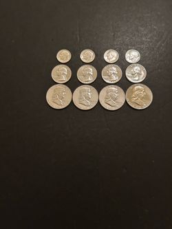 Coins – SILVER - 90% - Brilliant Uncirculated Coins removed from 1962 Proof sets – Total12 Coins