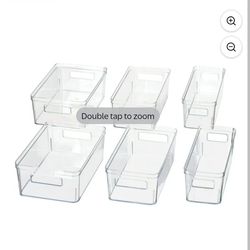 Food storage containers for pantry of fridge