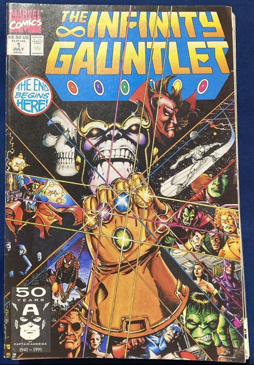 Marvels The infinity gauntlet comic book lot 1-6 Good condition thanos READ DESC