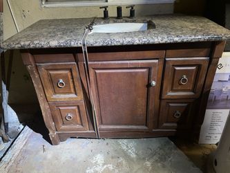 Bathroom Vanity with Granite Top and Sink
