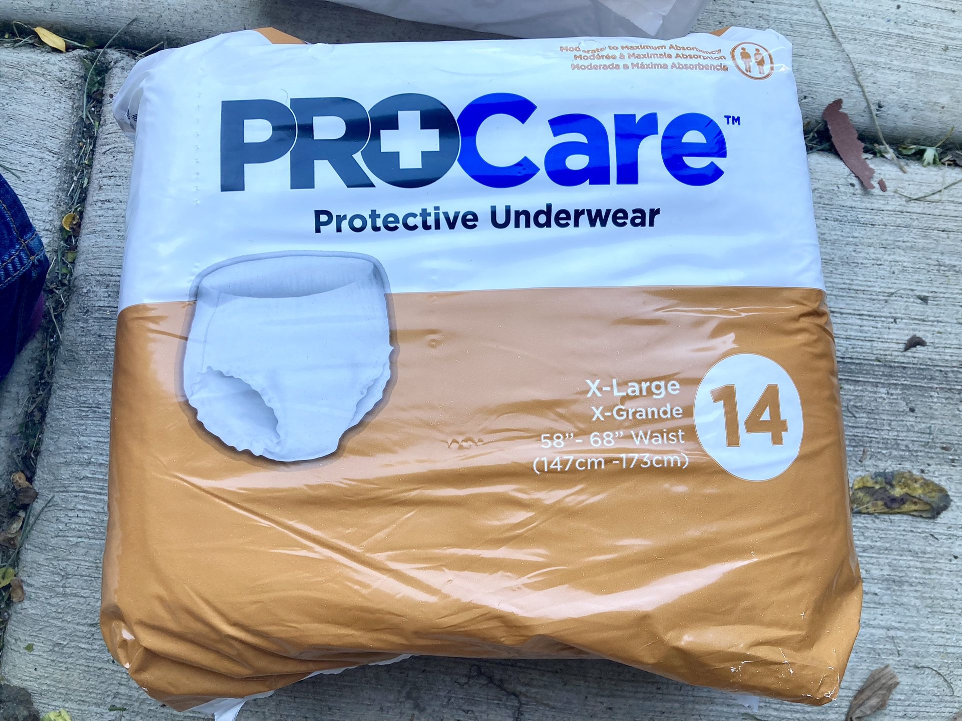 2 NEW ProCare Protective Underwear Pkgs Adult