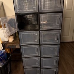 Stackable Drop-Front Shoe Box Set – 12 Boxes – $60 (Cash Only)