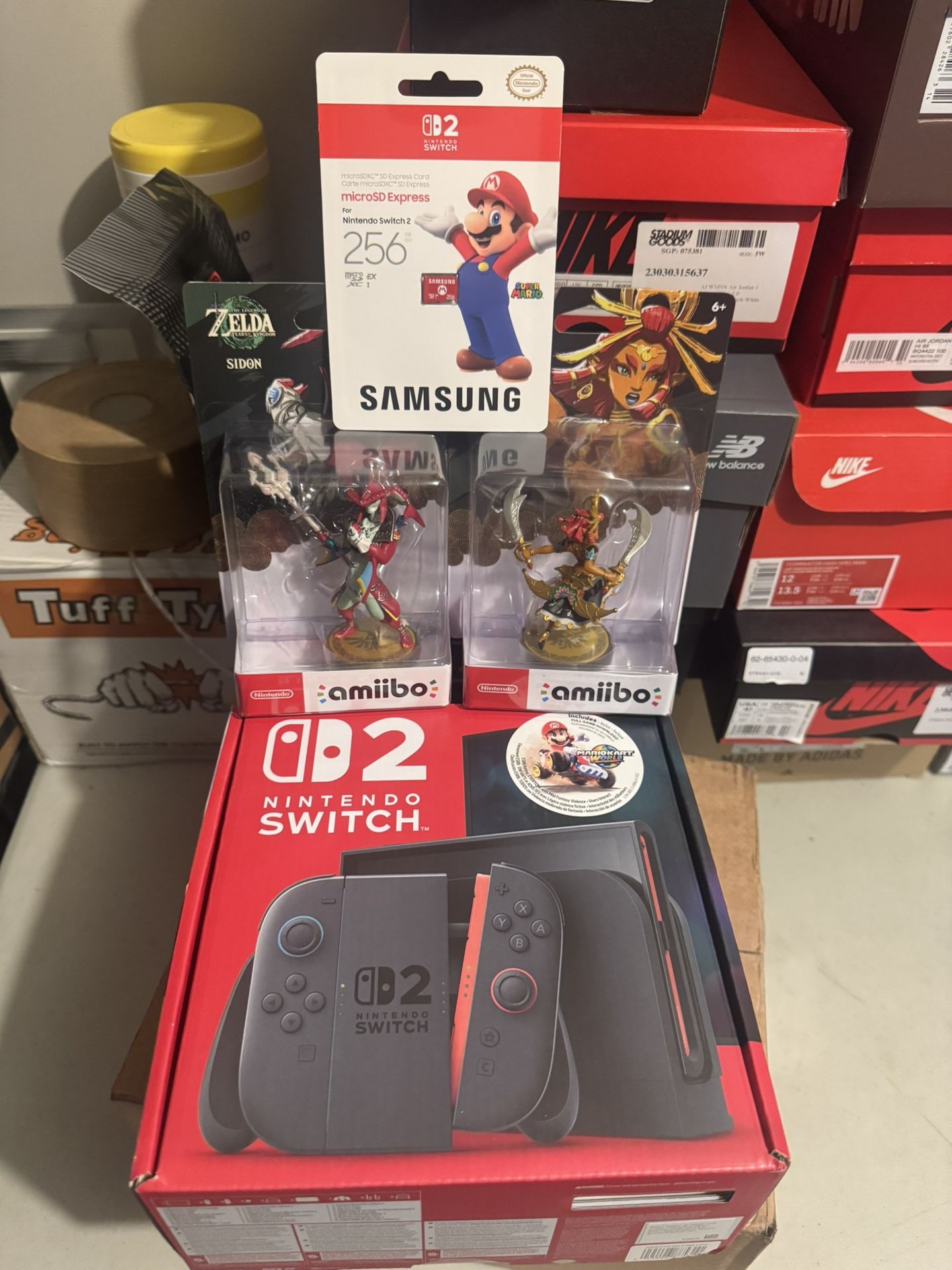 Nintendo Switch 2 Mario Kart World + Legend Of Zelda Bundle w/ 256GB Memory Card + 2 Figures