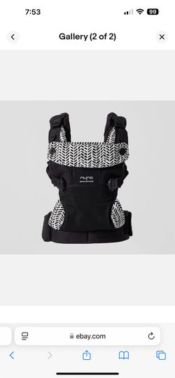 Barely used like new. 4 Stage Nuna Cudl Carrier - Black And White
