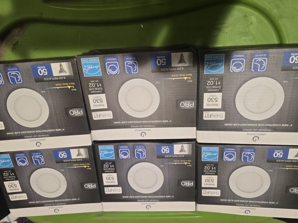 6 Led 4" Can Lights No Can Needed Grood For Bathroom Hallway Closet