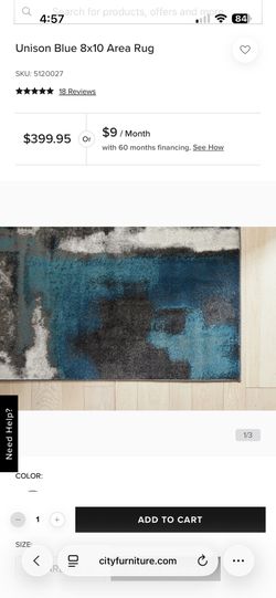 Unison Blue 8x10 Area Rug