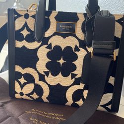 NEW KATE SPADE MONOGRAM MANHATTAN CHENILLE TOTE