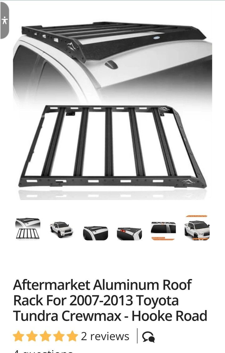 Hooke Road Roof Rack 2007-2013 Toyota Tundra*Brand New In Box*