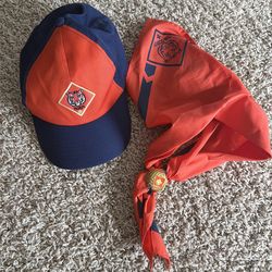 Cub/Boy Scout Tiger hat, scarf and neck tie