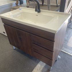 Opened Box Bathroom Vanity Sink Cabinet
