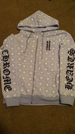 Chromehearts hoodie light blue