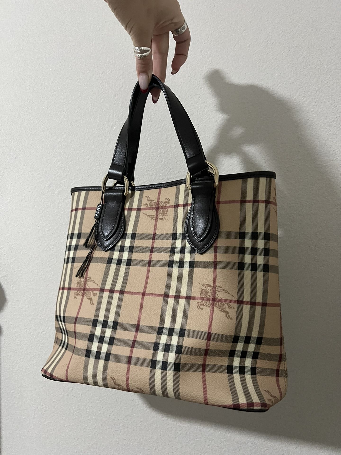 BURBERRY BROWN HAYMARKET CHECK ONSET