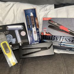 Hair Straighteners, Curling Iron And Blow Dryer 