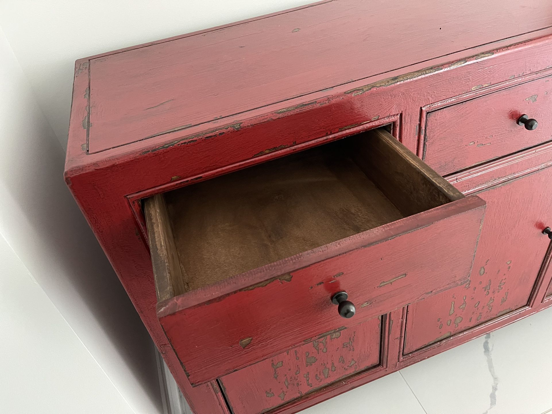 pottery barn red dresser Pottery Barn Kids Thomas Red Wood Dresser